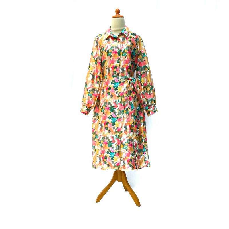 Mamitoko Ivona03-Dress Silk Premium/Baju Terusan Silk Wanita