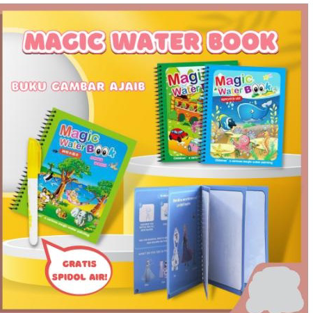 

Best Produk Magic Water Book / Buku Gambar Mewarnai / Buku Warna Mainan Edukasi Anak Terkini