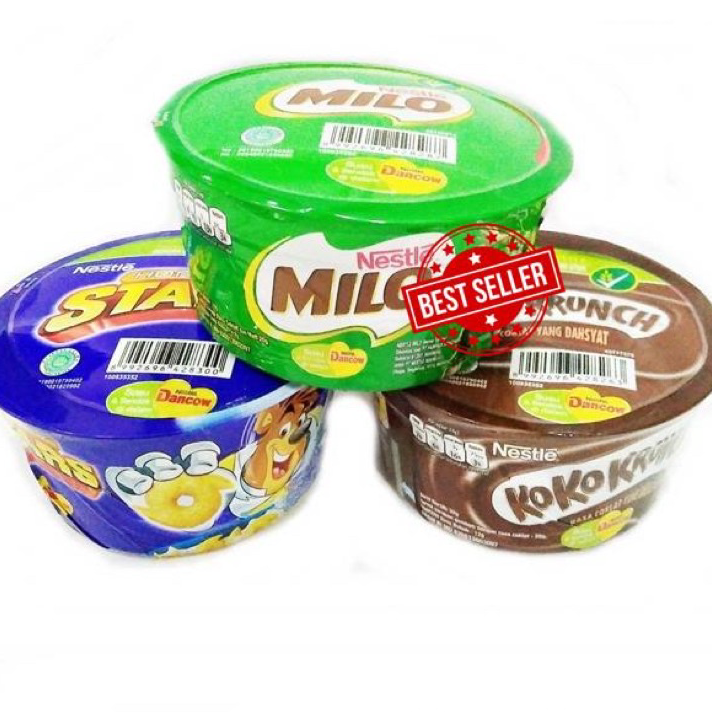 

Sale Nestle Milo/ Koko Krunch / Honey Star Sereal Cup Combo Pack Dancow Cereal (20+12)g Kemasan Bergizi Harga Promo