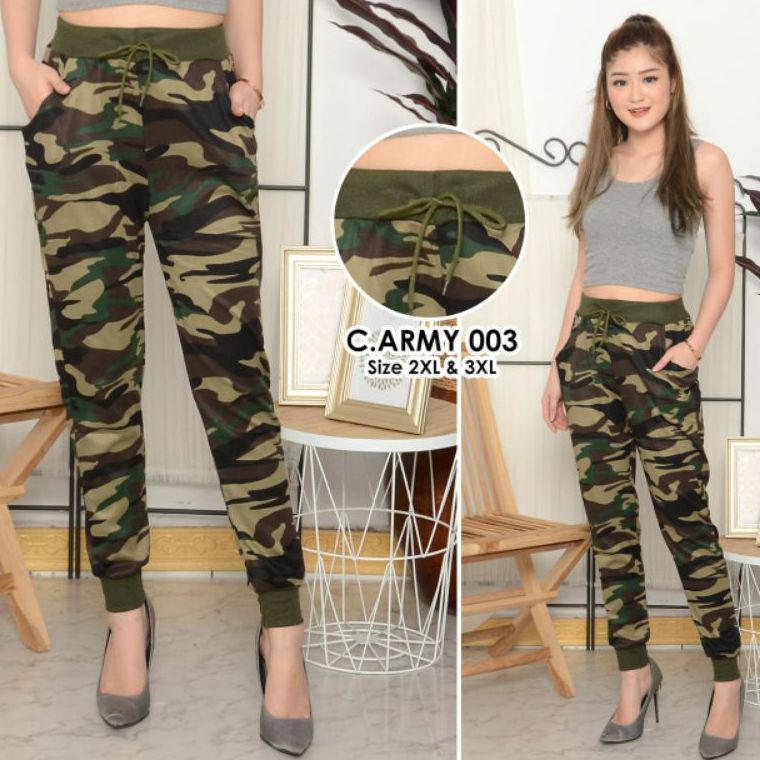 HARGA SPESIAL SESILIA WEN SHOP / CELANA ARMY / CELANA LORENG WANITA / JOGGER ARMY WANITA / CELANA AR