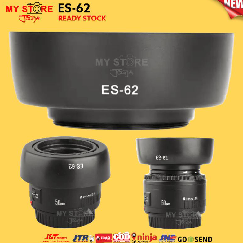 BIG SALE Lens Hood Tudung Lensa Camera ES-62 52mm Canon EF 50mm f1.8 II Nikon 50mm f1.8D f1.4D Yongn