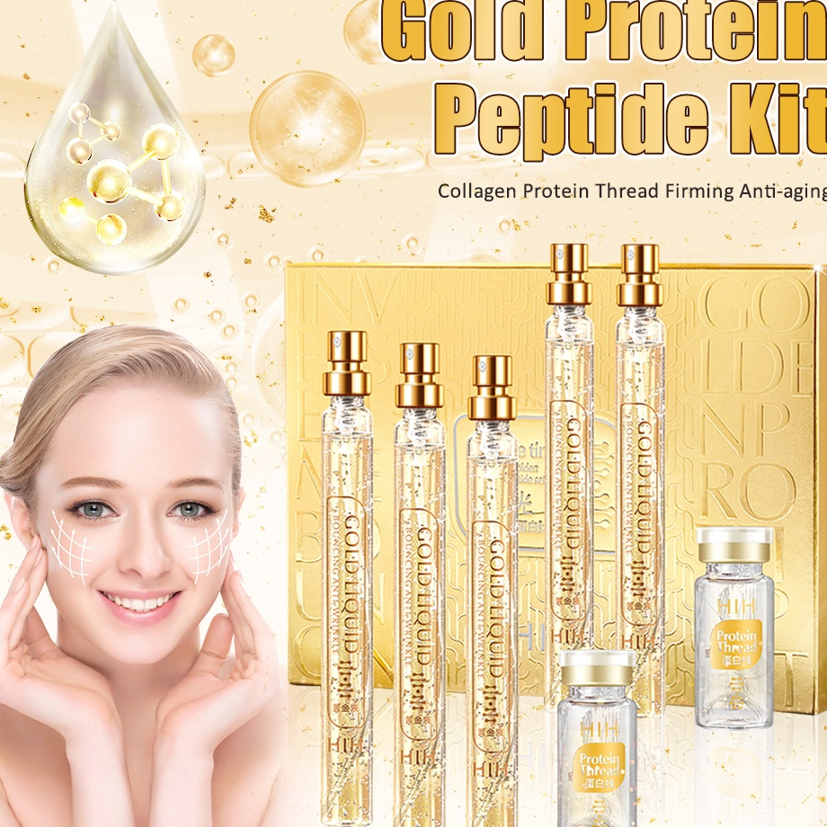 Ready HIH Set Serum Collagen + Benang Collagen Pengencangan Wajah Pemutih dan Anti Penuaan Garis Pen