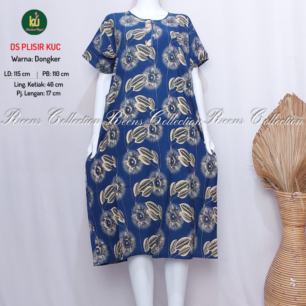 CHEKOUT Daster Ibu Plisir K3 | Batik Kencana Ungu Label Cokelat Asli | Daster Lengan Pendek Di Bawah