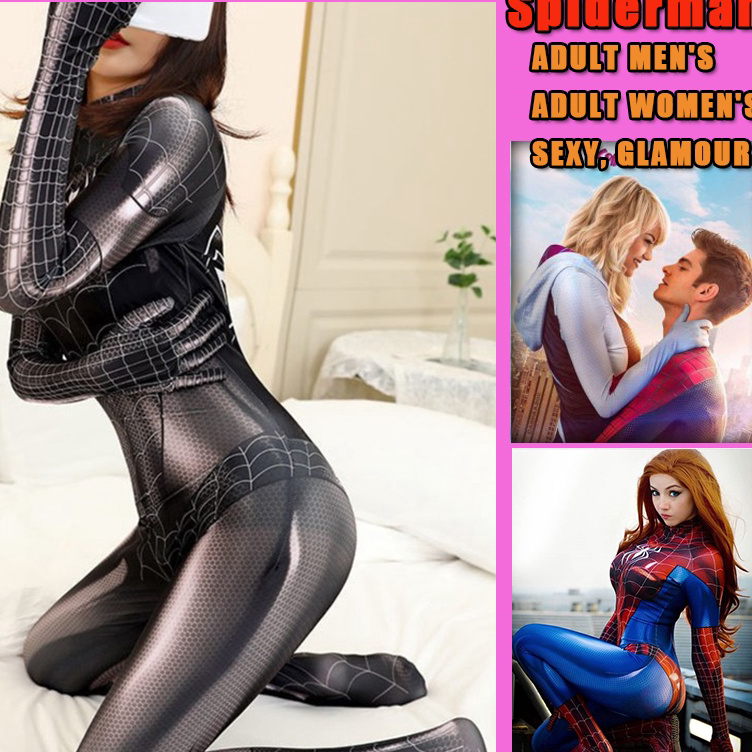 Baru Spiderman Lingerie Wanita Kostum Dva Women Cosplay Dva Suit ➤➪✼✰