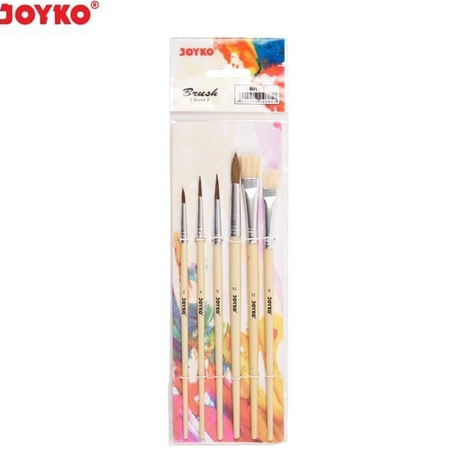 

➝↑❁⁂ JOYKO BR-1 brush kuas koas 1set isi 6pcs KOAS 1Set