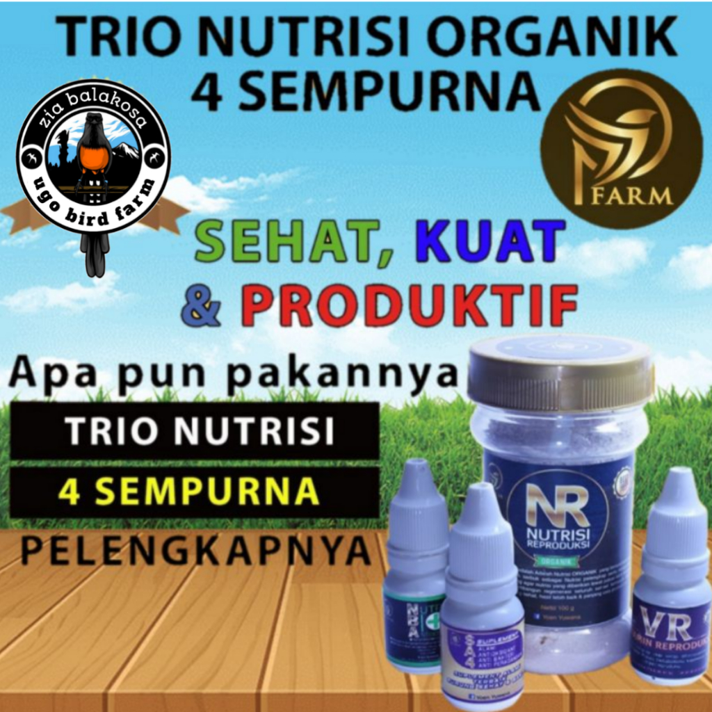 TRIO NUTRISI NBA NR VR DAN SA4 PAKET SUPLEMEN DAN NUTRISI BURUNG