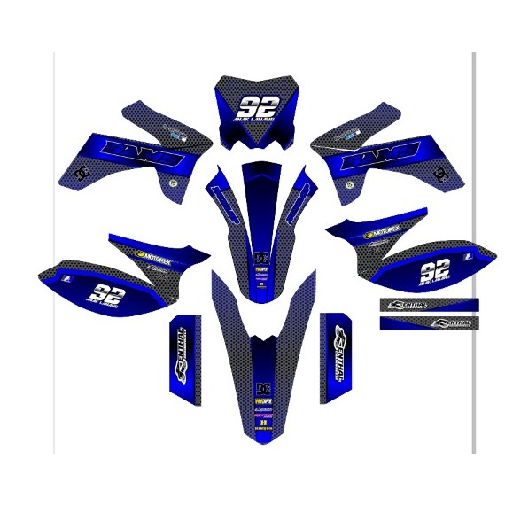 Decal viar cross x 150 biru hitam