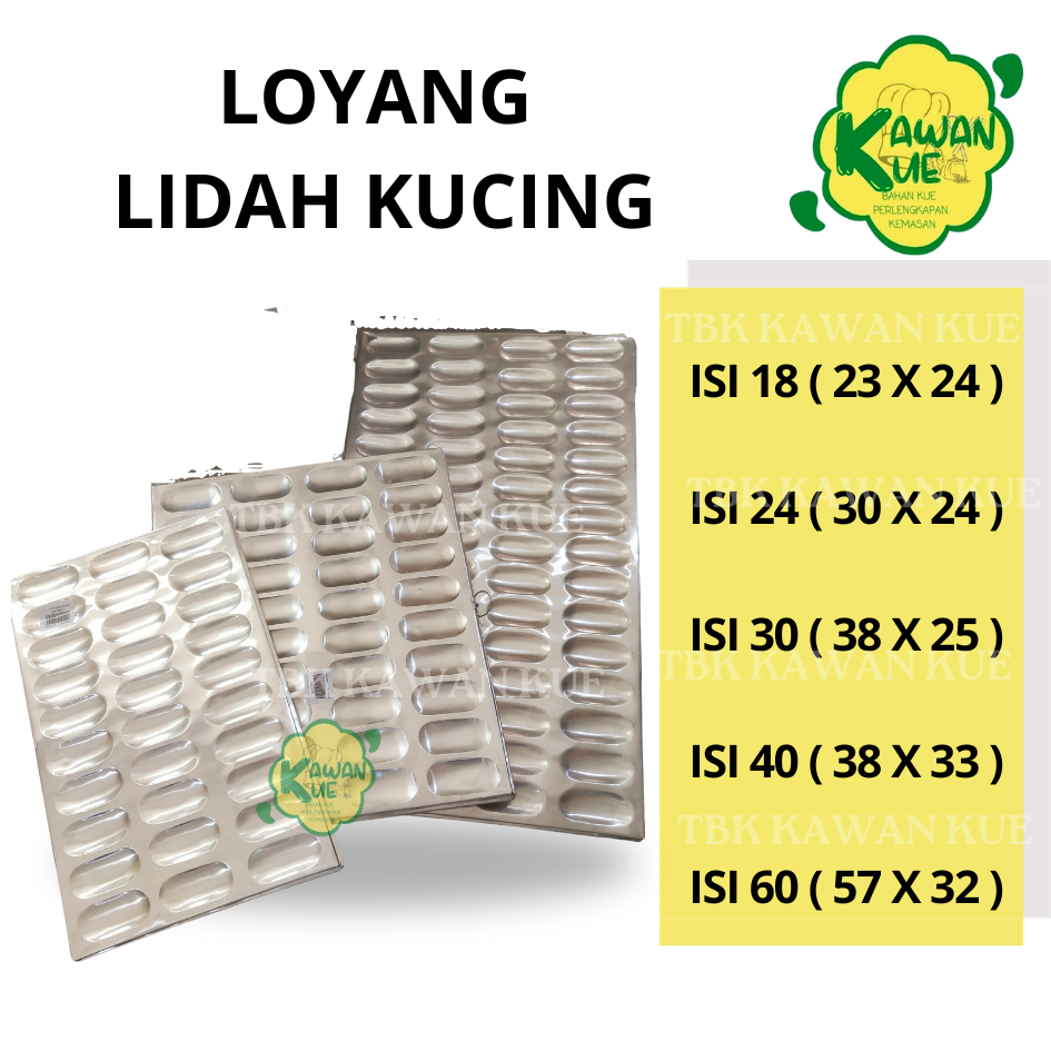 Loyang Lidah Kucing/Loyang Kue Lidah Kucing/Loyang Aluminium