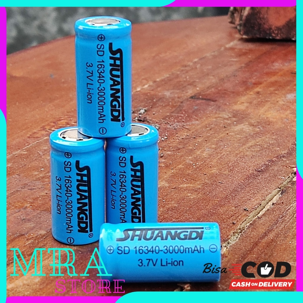 YC22 Baterai Charge CR123A CR 123 CR123 BATTERY 16340 3000mAh 3.7V Rechargeable Lithium