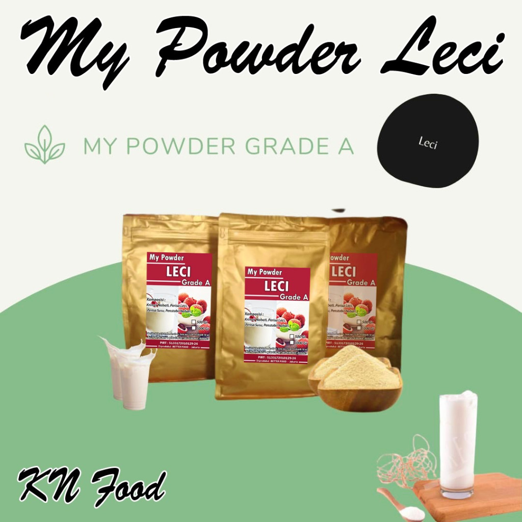 

Powder Bubuk Minuman Grade A Rasa Leci 1 KG