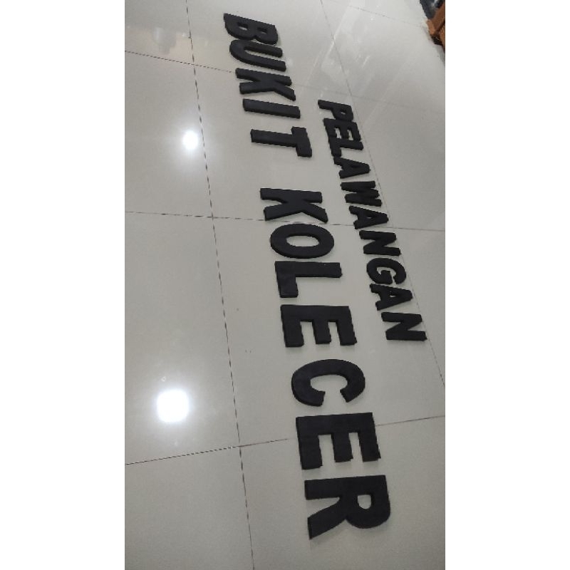 Huruf Timbul Kayu Jati Belanda Cat