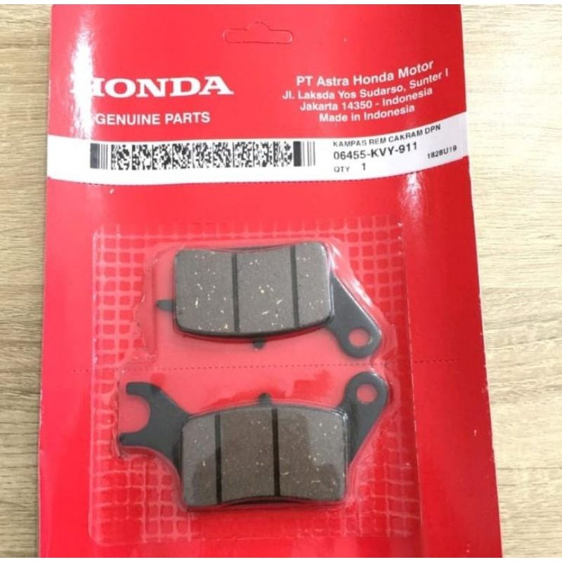 06455 KVY 911 Dispad depan atau kampas rem depan motor beat carbu beat lama asli honda
