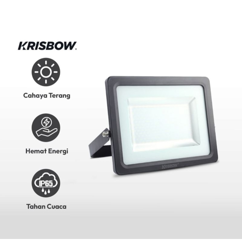 Krisbow Lampu Sorot Led 100 Watt 6000k Ip65 - Cool Daylight