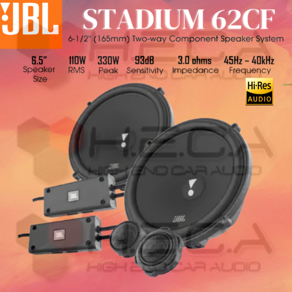 JBL STADIUM 62CF Speaker Split 6.5" inch 2-Way Pintu Component Set