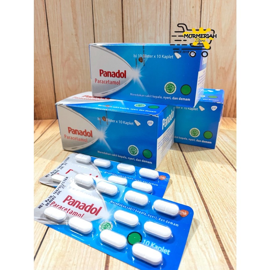 PANADOL ALL VARIANT (biru dan hijau) strip isi 10 kaplet