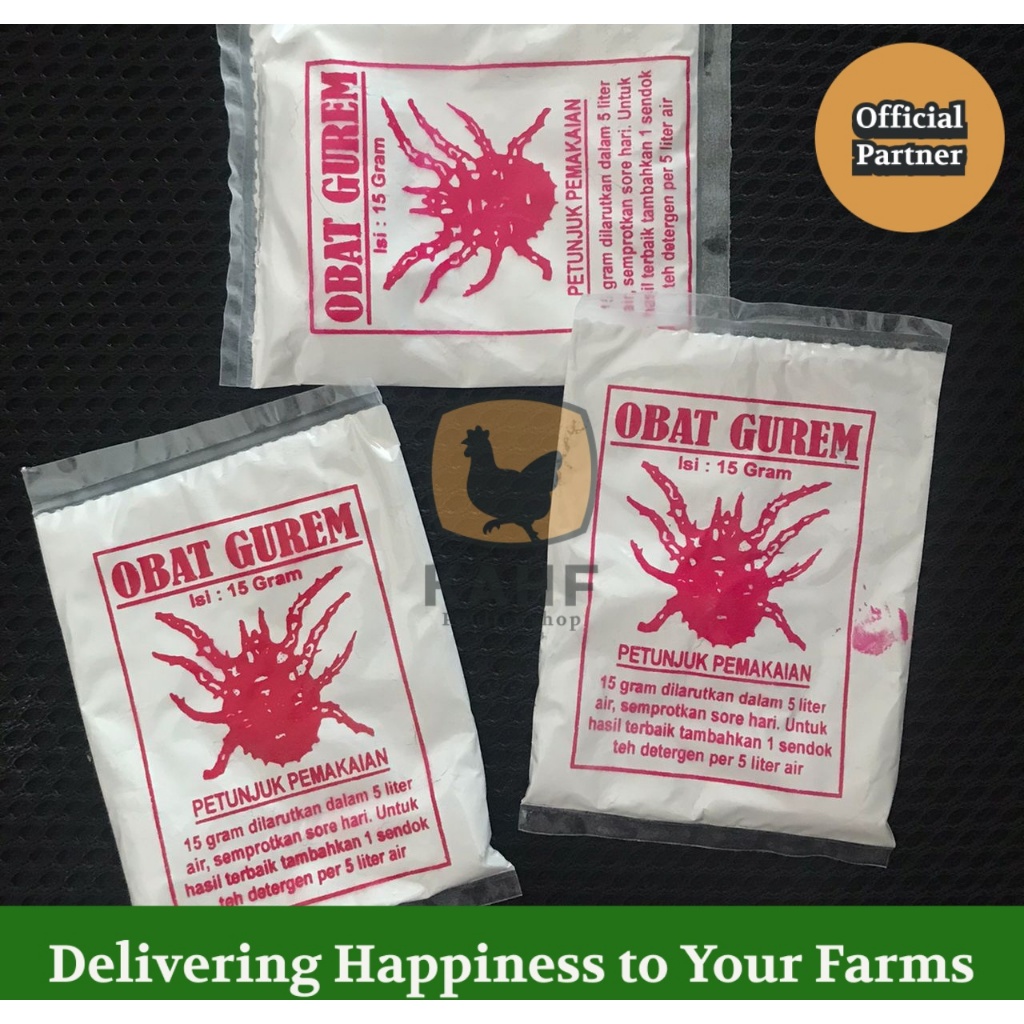 Obat Gurem 15 gram Pembasmi gurem pada kandang ayam untuk semprot