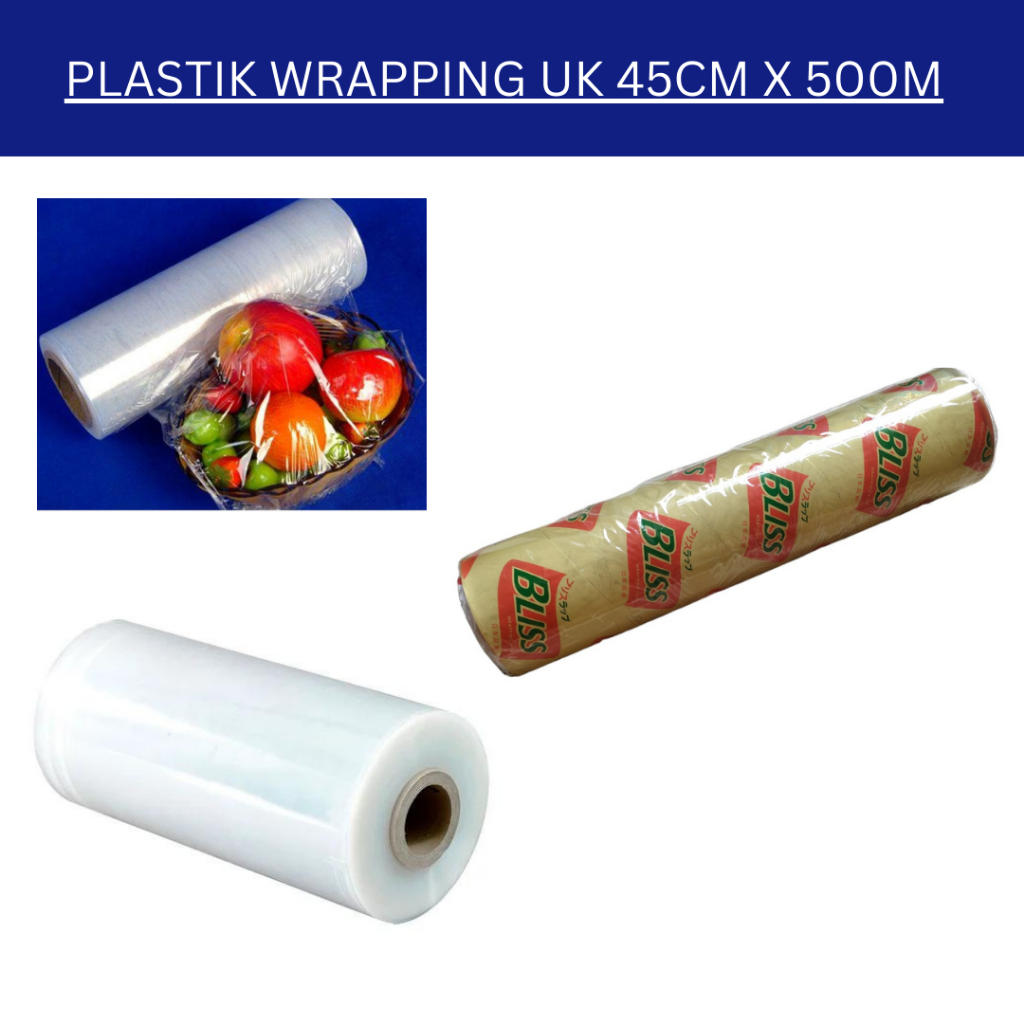 

Plastik Wrapping Uk 45cm x 500 meter, Total Wrap jumbo, Plastik wrap