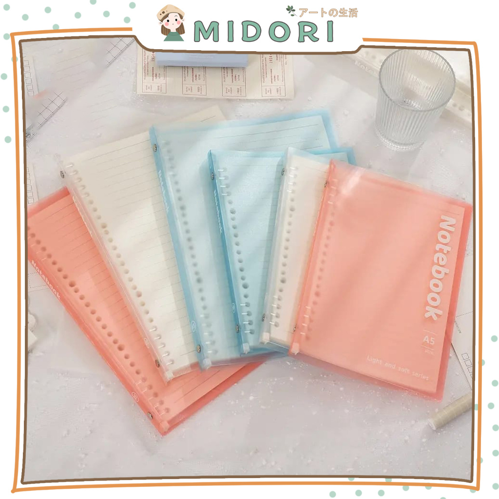 

[MIDORI] Binder PASTEL NOTEBOOK SERIES A5 & B5 Pastel Binder Transparan Candy Color - E0017