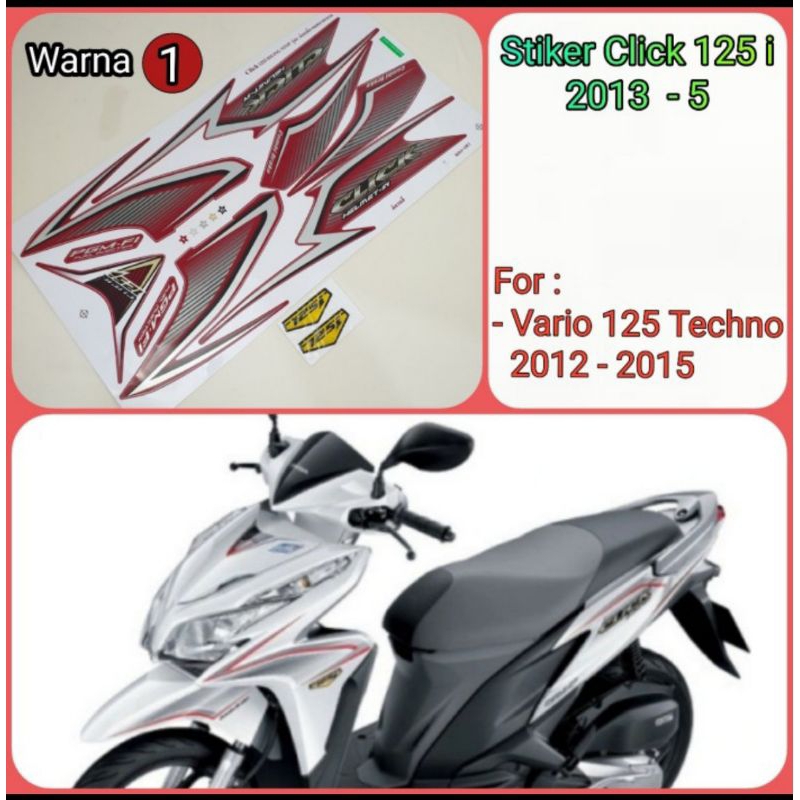 STICKER LIS BODY THAILAND MOTOR VARIO 125 TAHUN 2013 - 2015 MERAH