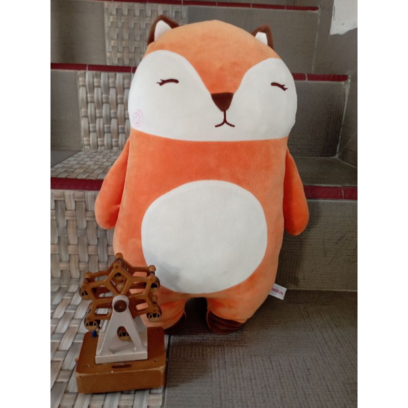 preloved boneka rubah/serigala, miniso, miniso life