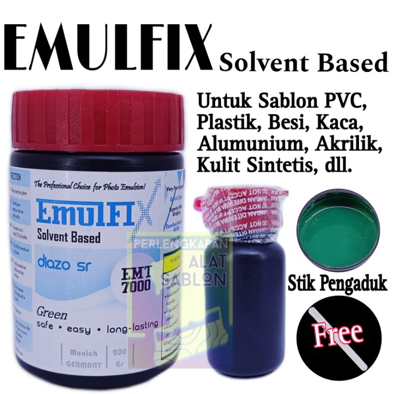 EMULFIX SOLVENT BASED AFDRUK BASIS MINYAK GREEN 200GR