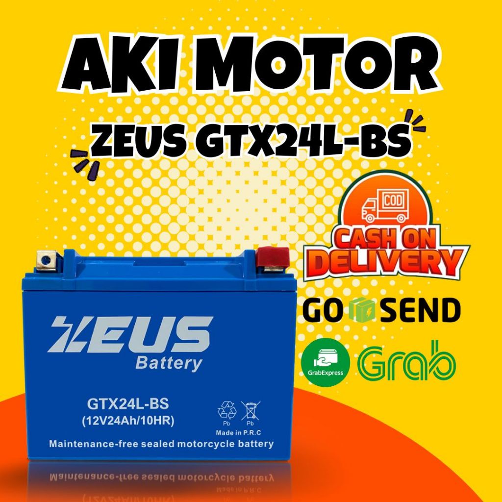 Aki motor GTX24L YAMAHA XS1100 Virago Aki Gel Zeus High Spec