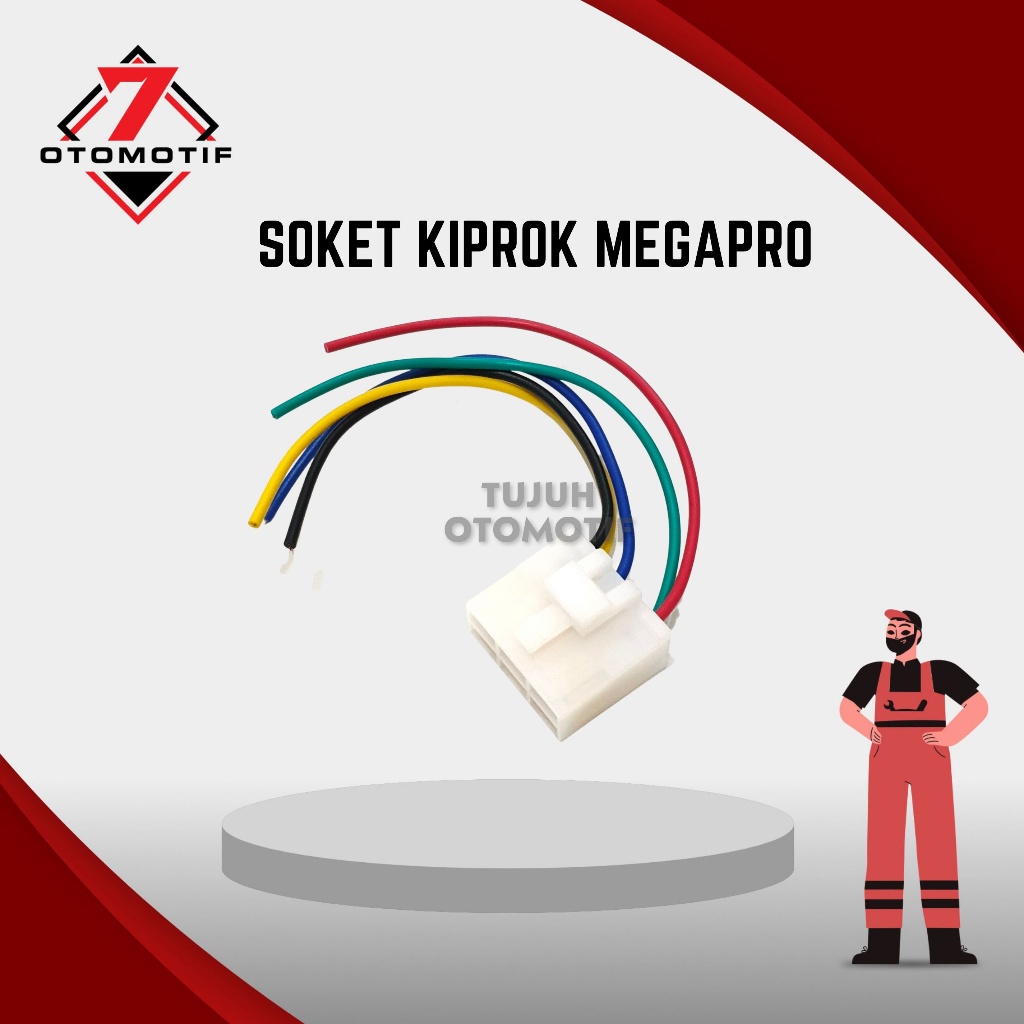 Soket Kiprok Regulator Tiger Megapro GL Pro Vixion Byson Neotch 6 Pin