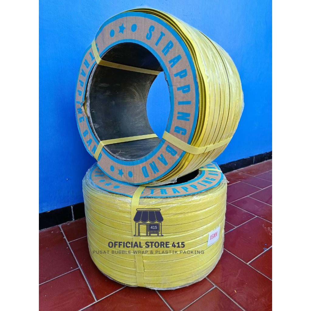 

Tali Strapping Band Tali Packing Tali Klem Warna Kuning 8Kg 15mm