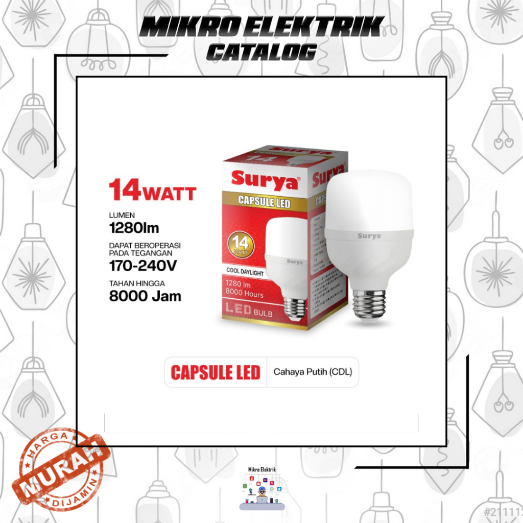 Lampu Capsule Led Surya 14 watt