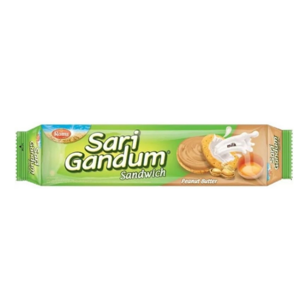 

ROMA SARI GANDUM SANDWICH BISCUIT 108 G MAKANAN BISKUIT PEANUT BUTTER