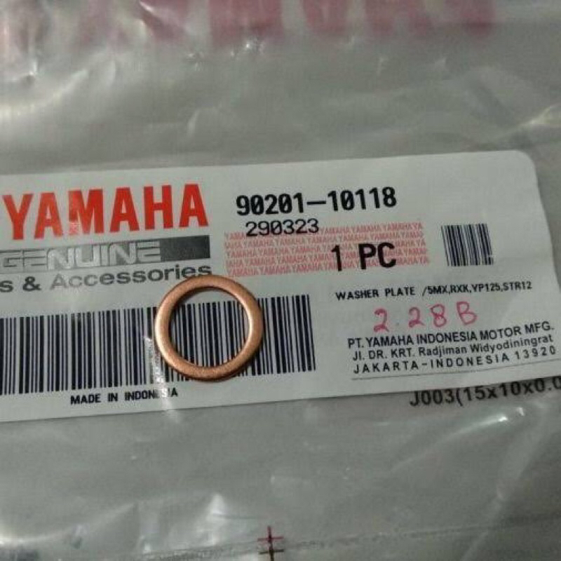 washer plat ring selang master rem Byson Vixion Scorpio 90201-10118 asli original Yamaha YGP