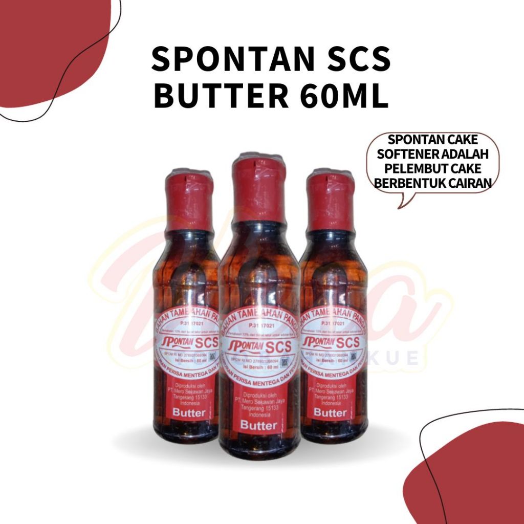 

Spontan Cake Softener SCS 60ML/ Perisa Pelembut Roti Cair