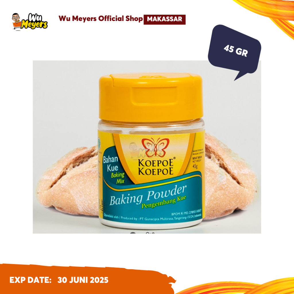 

Koepoe Koepoe Baking Powder 45gr (1 pack 6pcs) - WuMeyers Makassar