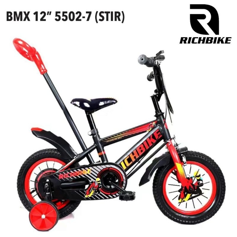 Sepeda Anak BMX 12 Richbike Dorongan Stir
