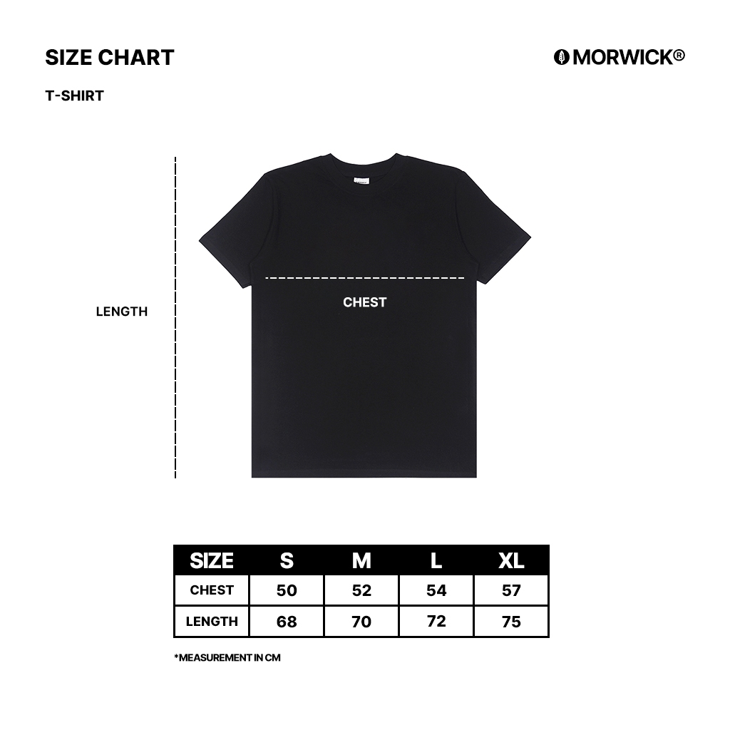 MORWICK T-Shirt Lengan Pendek Basic Warp - Black