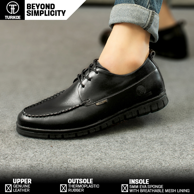 UMBERTO - Sepatu Pantofel Moccassin Pria Formal Bahan Kulit Sapi - Sepatu Kerja Kantor Dinas Guru Pa