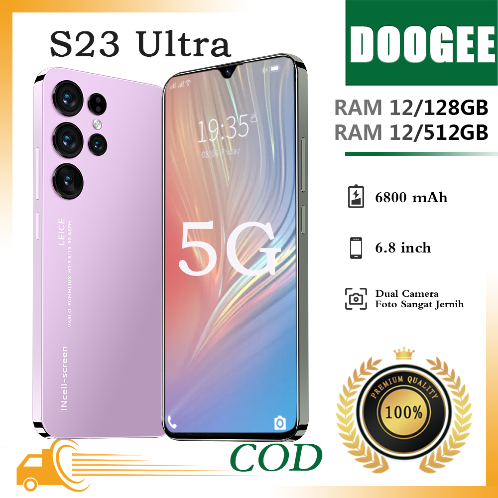 【Bisa COD】Hp Murah S23 Ultra Asli Original 2023 Hp murah Ponsel 6.8Inci RAM 12GB ROM 512GB 256GB 72M