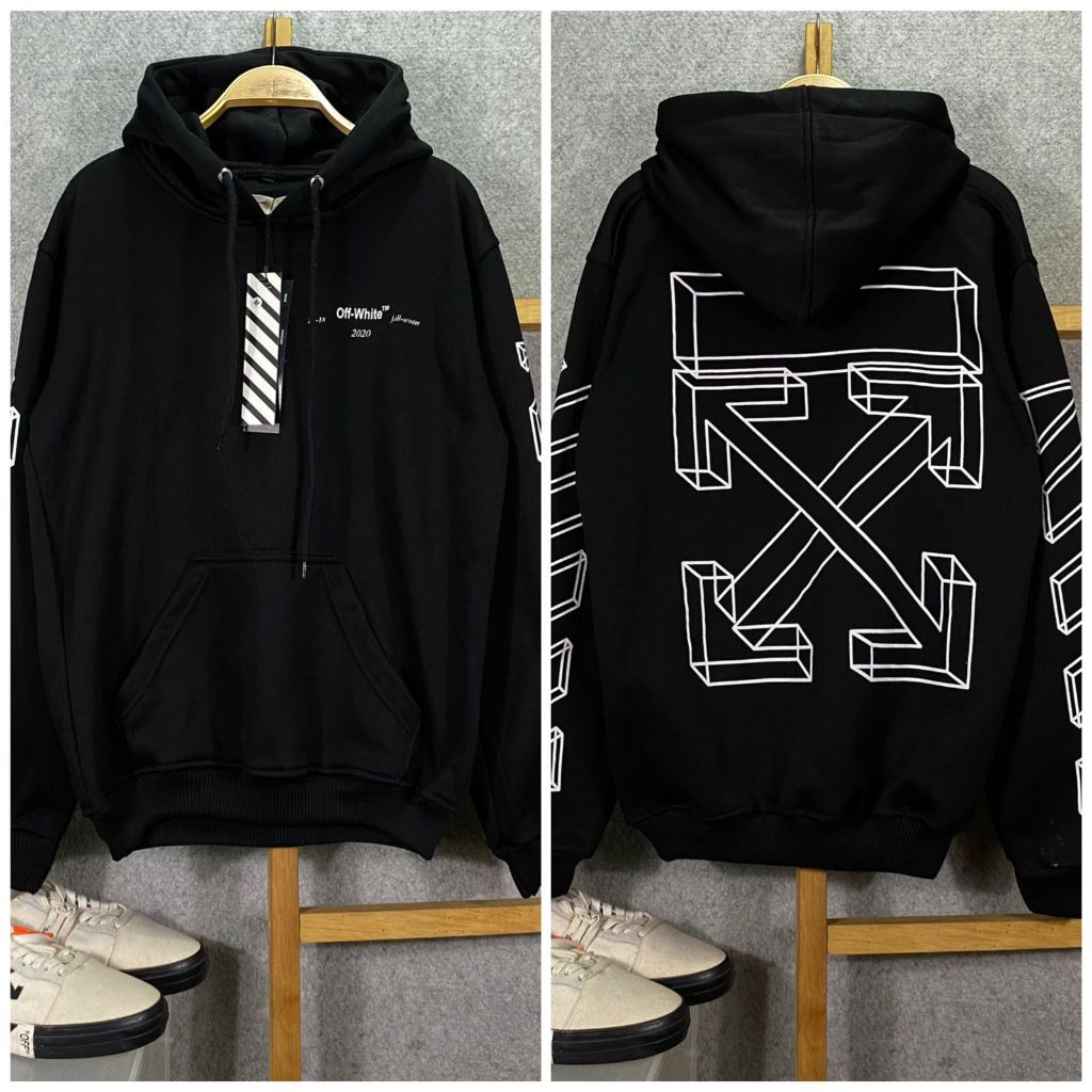 Jaket Hoodie 0ff Wh1te 3D Fulltag