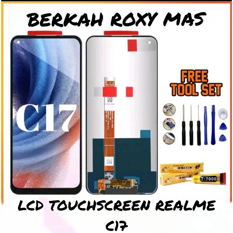 Lcd Realme C17/Lcd Touchscreen Realme C17 Free Tools Lem Fullset Original