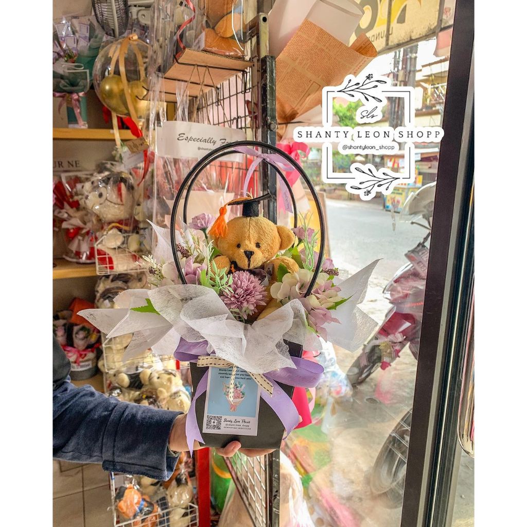 Bag Flowers/ Buket Bunga Tas Boneka/ Buket Bunga Artificial/ Buket Tas/ Buket SL 01