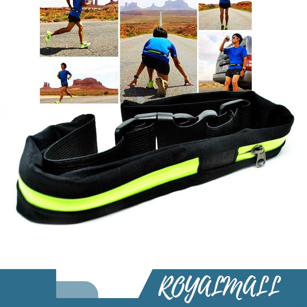 Sabuk Tas Olahraga 2 Slot / Sabuk Ikat Pinggang Tali Korset Belt Running Pelindung Perlengkapan Pera