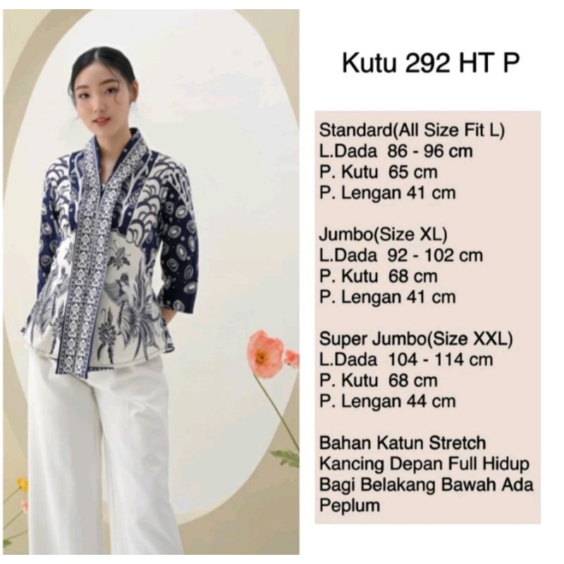 Batik Couple Biru Navy - atasan wanita/Kutu