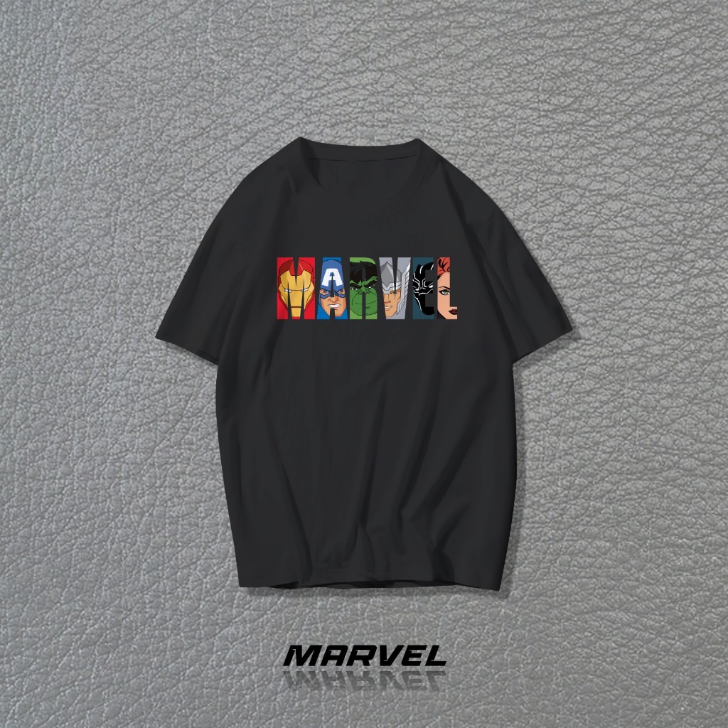 Baju Kaos T Shirt Cotton katun 100% original combed 24s Premium Pria Wanita Unisex marvel