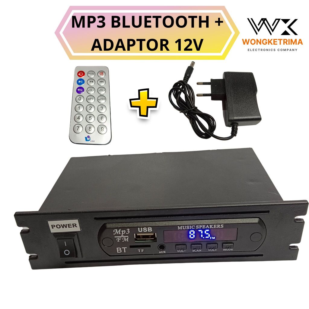 MP3 bluetooth rakitan siap pakai MP3 player bluetooth modul MP3 bluetooth rakitan adaptor 12v