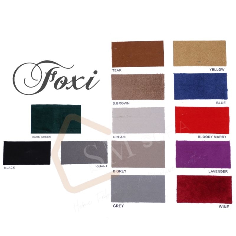 Kain Foxi - Beludru/Kilap/Lembut/Kain Sofa/Kain Bantal Sofa