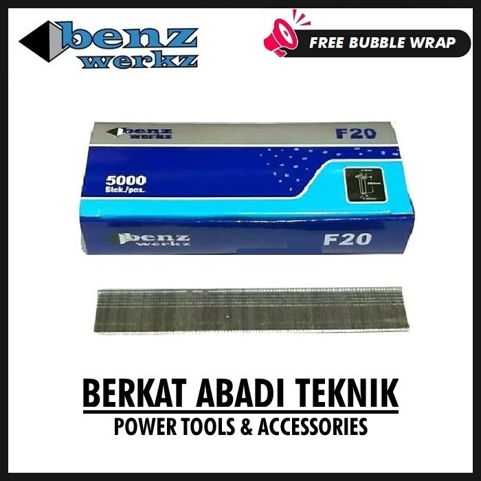 

BENZ KODENKI F20 MO Isi Staples Mesin Paku Tembak Lurus Mata Air Nailer Nail Gun Angin Stapler F 20 20MO