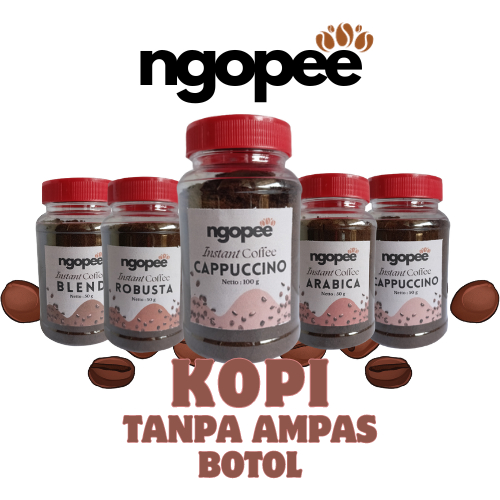 

Kopi Instan Tanpa Ampas Murah | Robusta/Arabika/Blend/Cappuccino