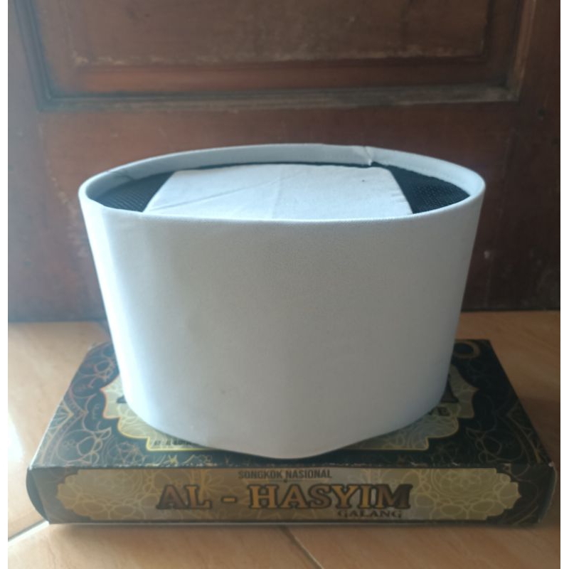 Songkok Bludru Putih Peci Putih Tinggi 12/13/14/15 cm Kopyah Bludru Berkuwalitas