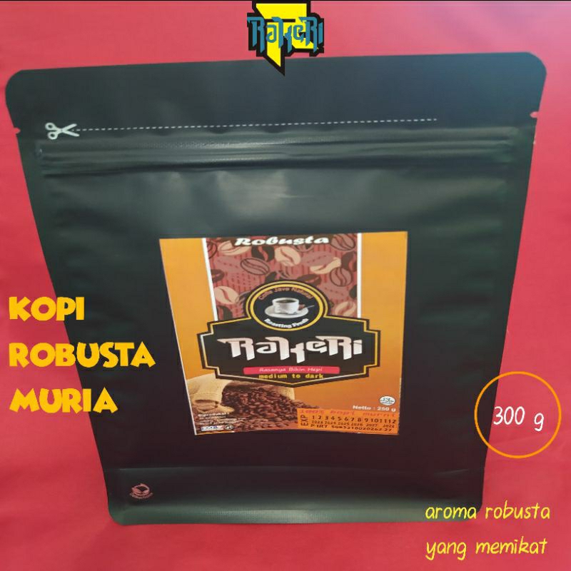 

Biji kopi bubuk robusta muria lelet - kopi murni robusta tanpa campuran 300 gram