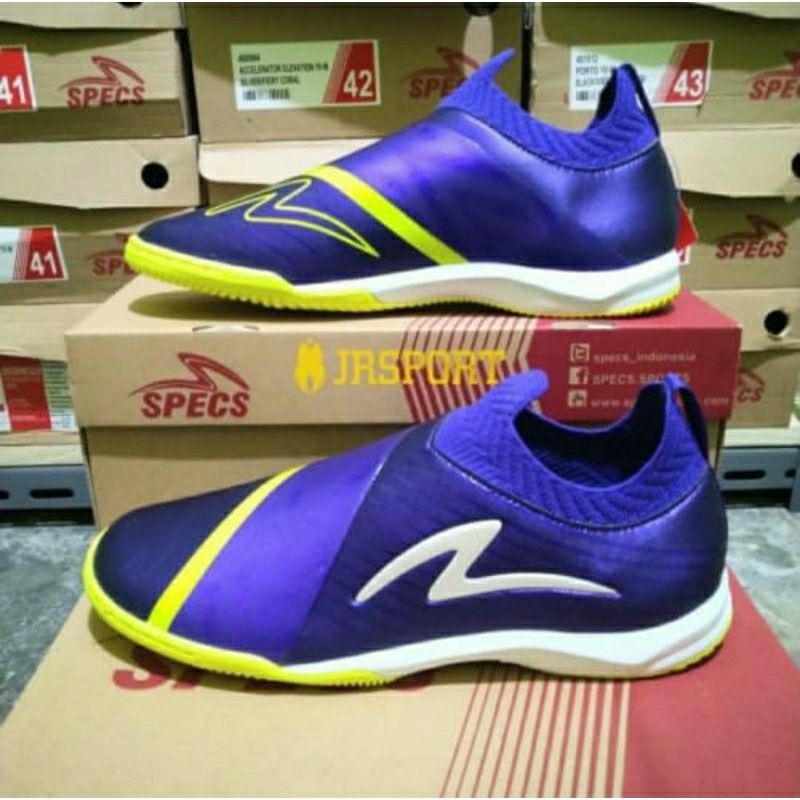 ⭐⭐⭐⭐⭐ COD Sepatu Futsal Specs Pria Dewasa Sepatu futsal Specs Murah Original tanpa tali tanpa robet 